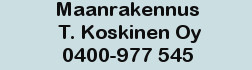 Maanrakennus T. Koskinen Oy logo